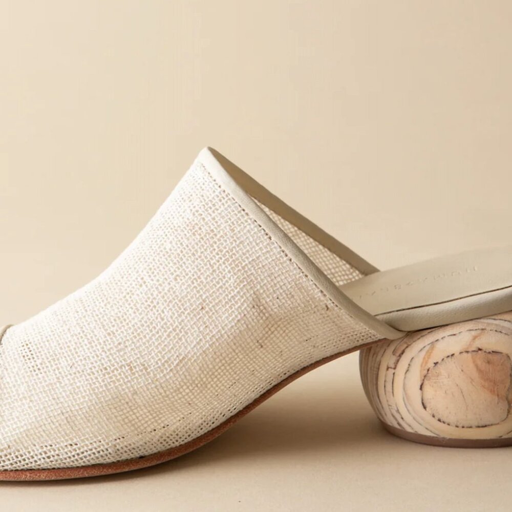 Huma Blanco Milla Mule Jute Natural